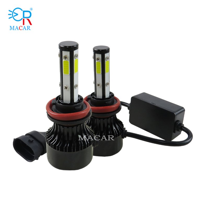MACAR Hot Sell Car Led Headlight 5-sides Led Headlight 6000k 10000lm Led Headlight Bulb H4 H11 H7