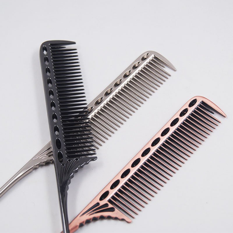 Wholesale Aluminium Precise Salon Teasing Hair Styling Detangling Metal Rat Tail Parting Comb