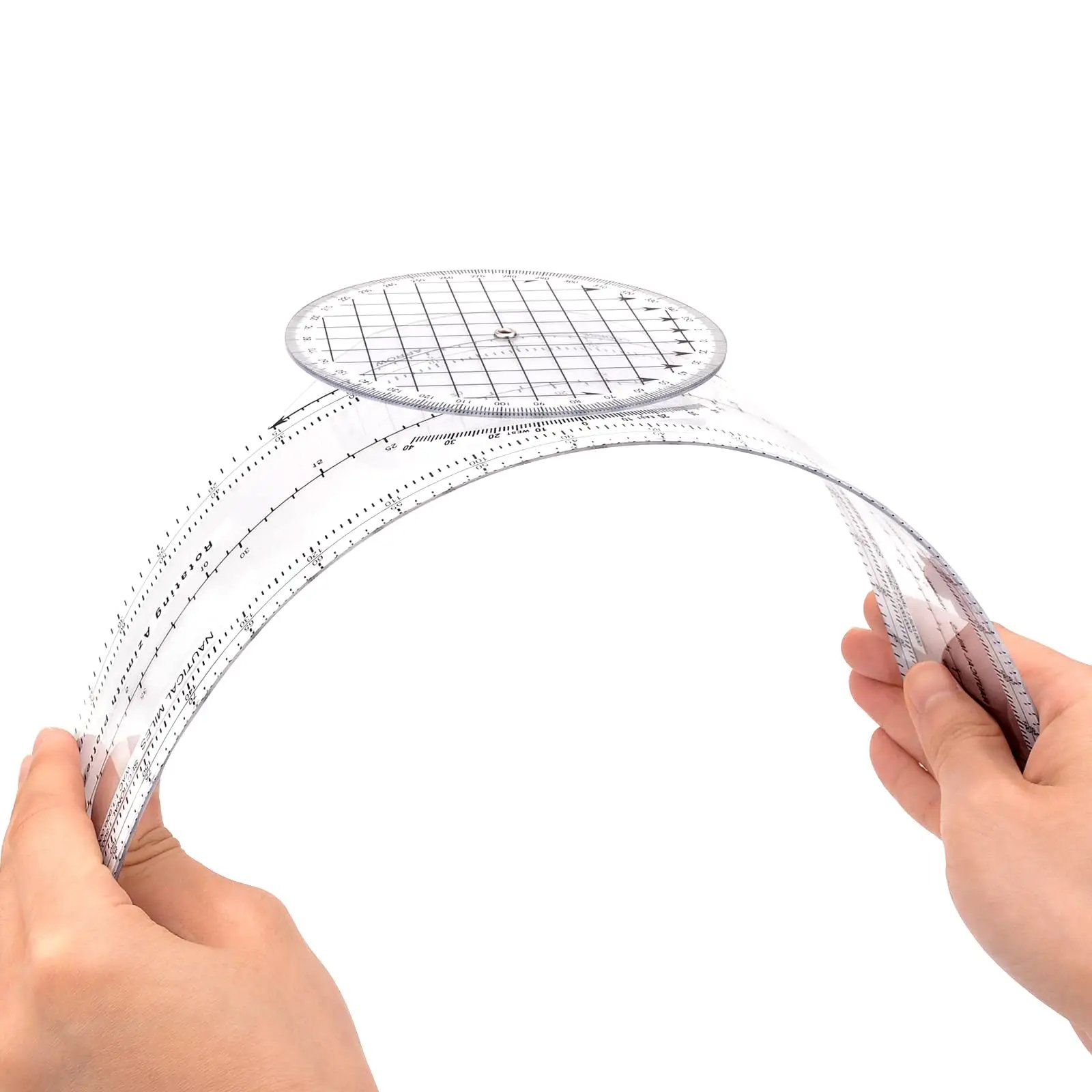 Custom Slide Rule Aviation Plotter Aviation with 8 Functions for Pilot Student Accessories Rotating Azimuth Plotter
