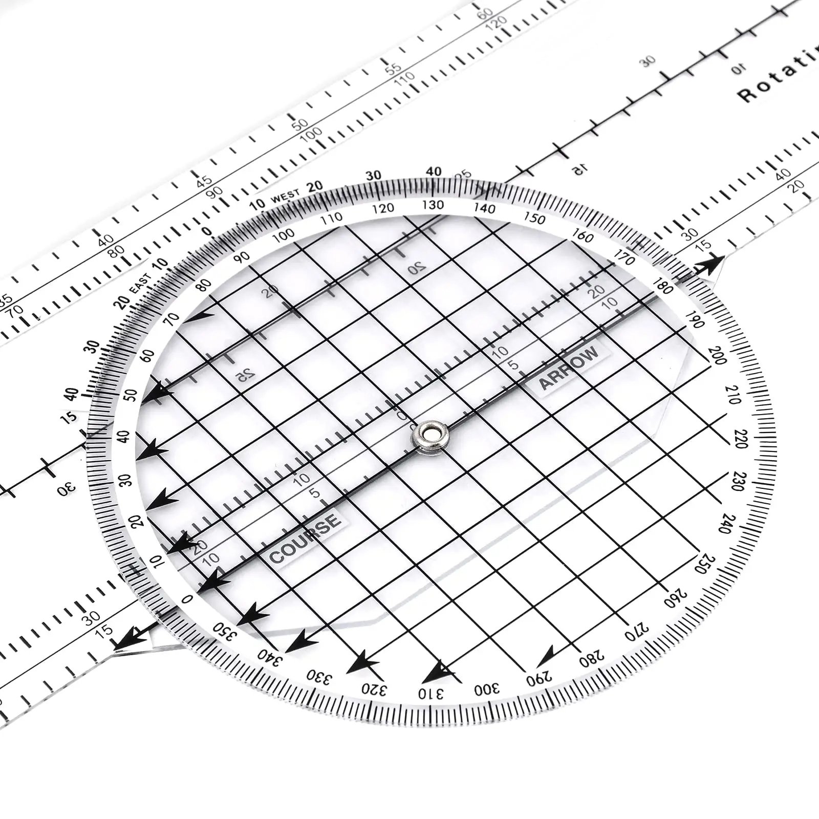 Custom Slide Rule Aviation Plotter Aviation with 8 Functions for Pilot Student Accessories Rotating Azimuth Plotter