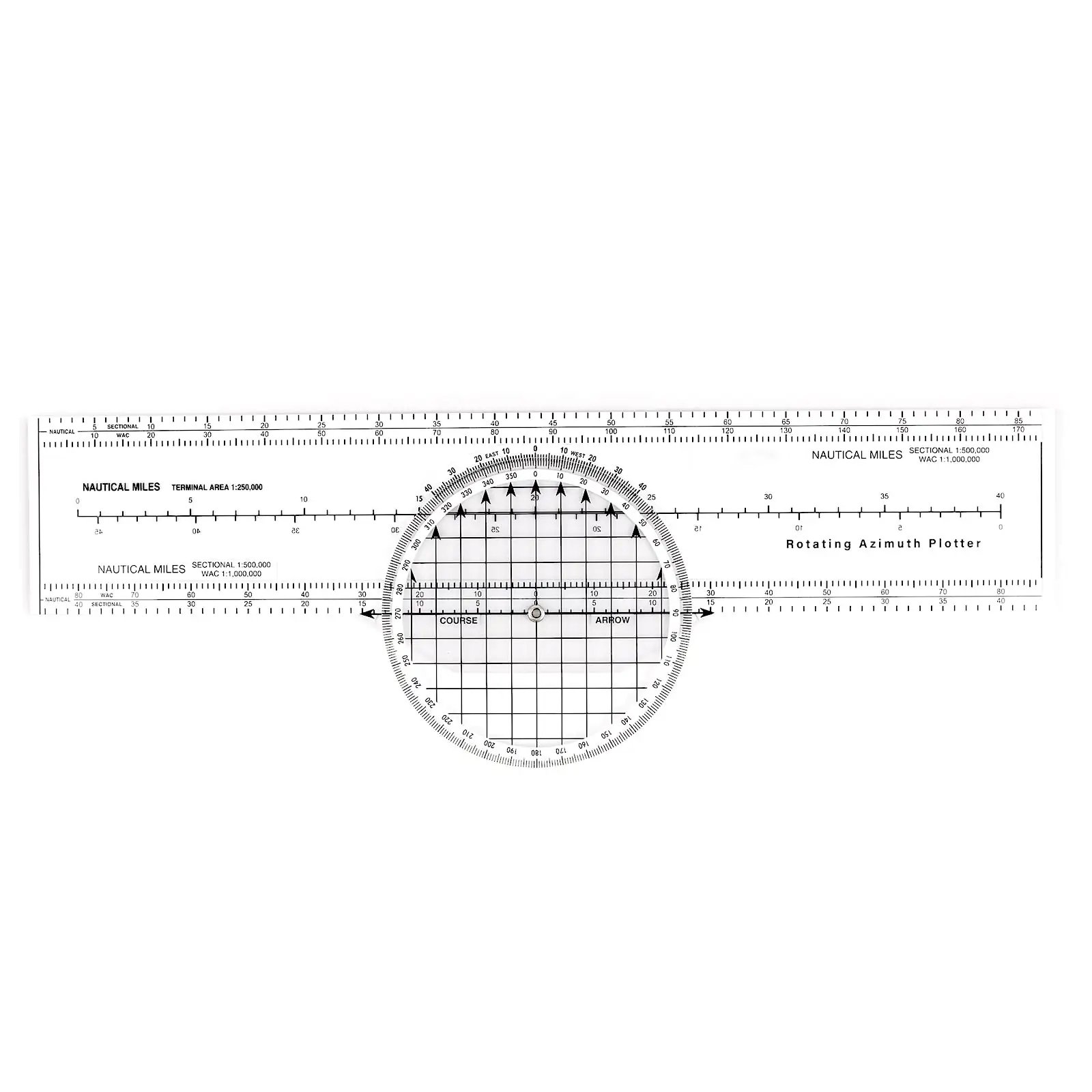 Custom Slide Rule Aviation Plotter Aviation with 8 Functions for Pilot Student Accessories Rotating Azimuth Plotter