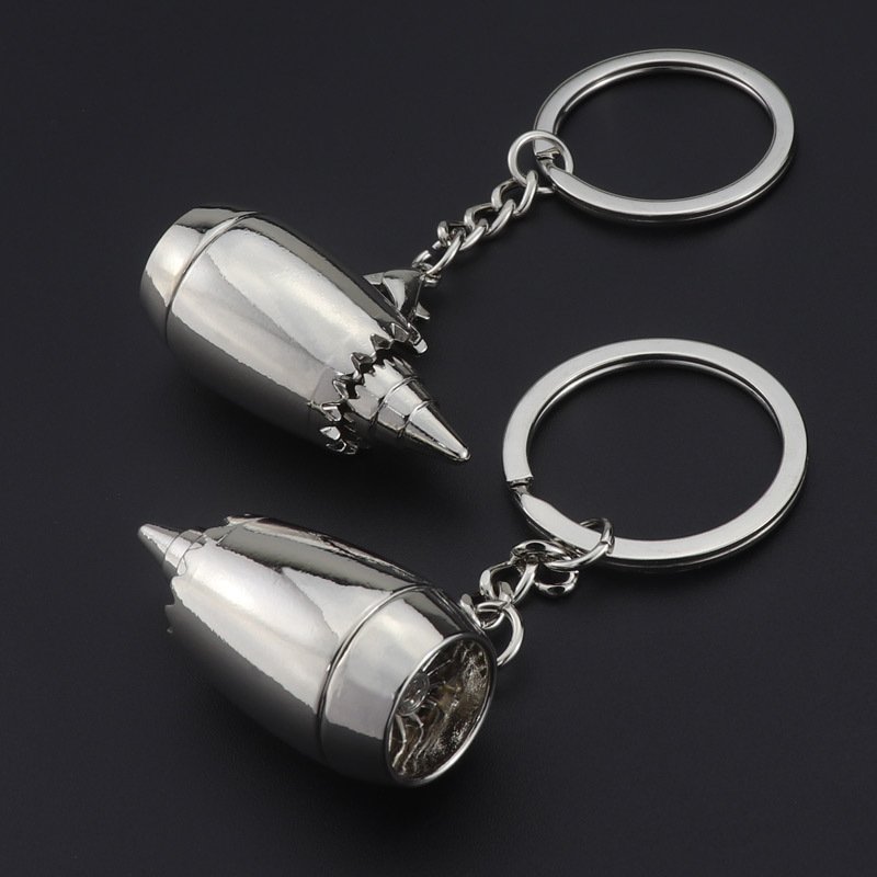 Aviation Gift 3D Aircraft Engine Metal Key Chain Pendant Durable and Unique Keychain for Key Holder