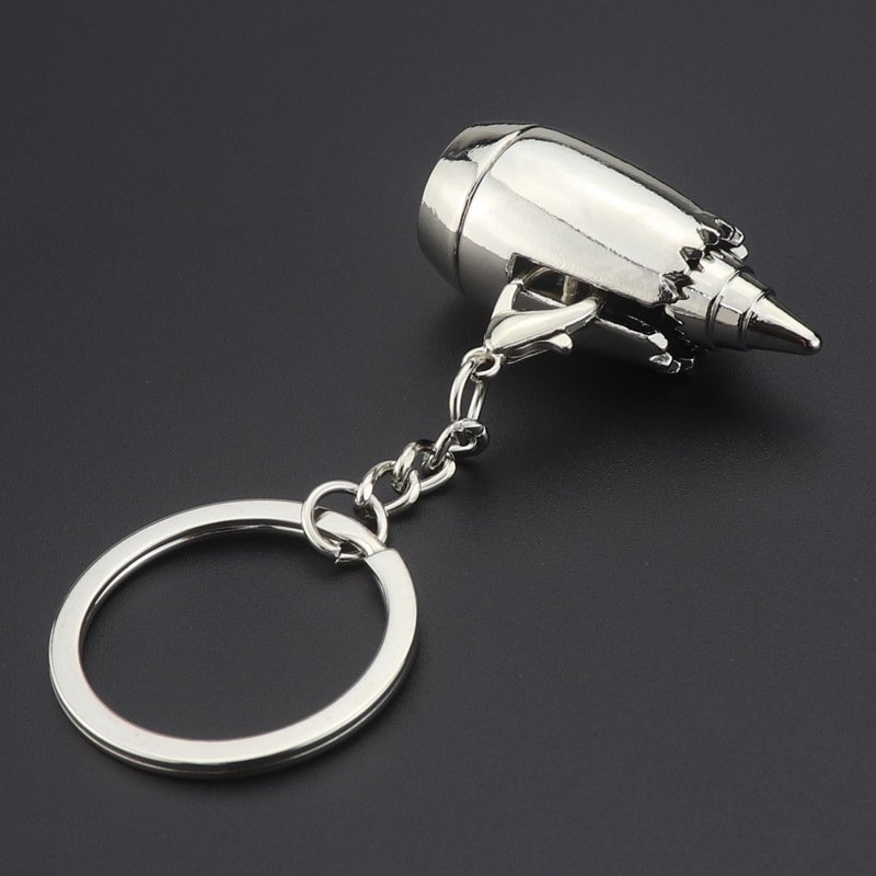 Aviation Gift 3D Aircraft Engine Metal Key Chain Pendant Durable and Unique Keychain for Key Holder
