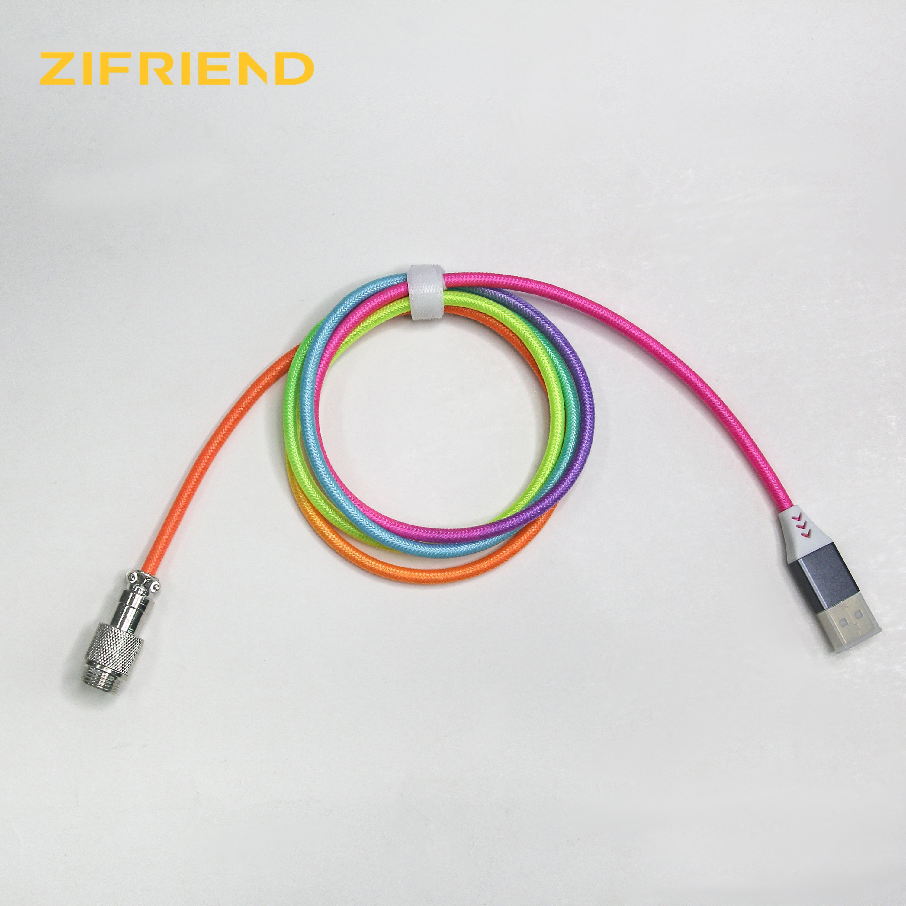 ZF Custom Gaming Keyboard Accessories with 1m Coiled Type C USB Port Cable Mechanical Keyboard and Aviator Coiling Cable