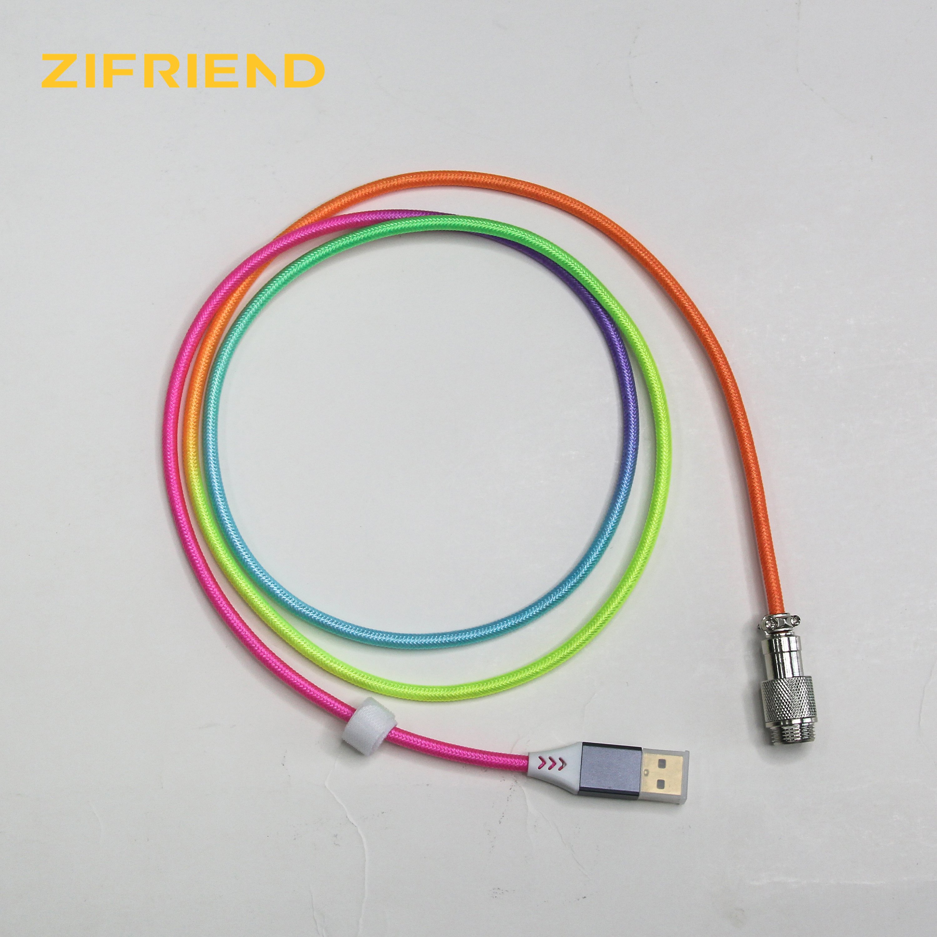 ZF Custom Gaming Keyboard Accessories with 1m Coiled Type C USB Port Cable Mechanical Keyboard and Aviator Coiling Cable