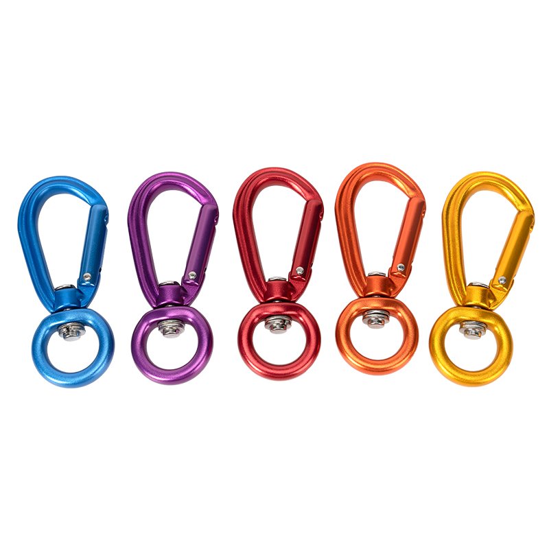 Factory Custom Small Swivel Carabiner Keychain Karabiner Locking Aluminum Carabiner For Dog Leash