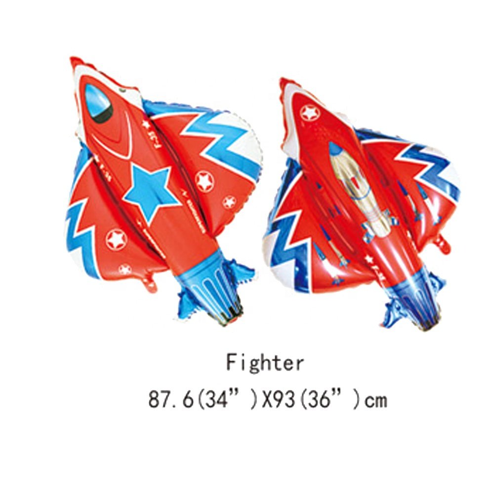Aircraft Helicopter Accessories Advertising Decoration Flying Plane Helium Mylar Foil Red Blue White Airplane Shape Balloon