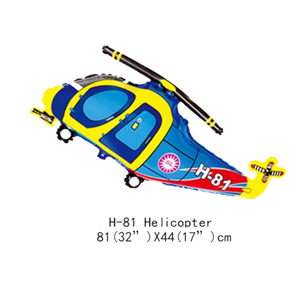 Aircraft Helicopter Accessories Advertising Decoration Flying Plane Helium Mylar Foil Red Blue White Airplane Shape Balloon