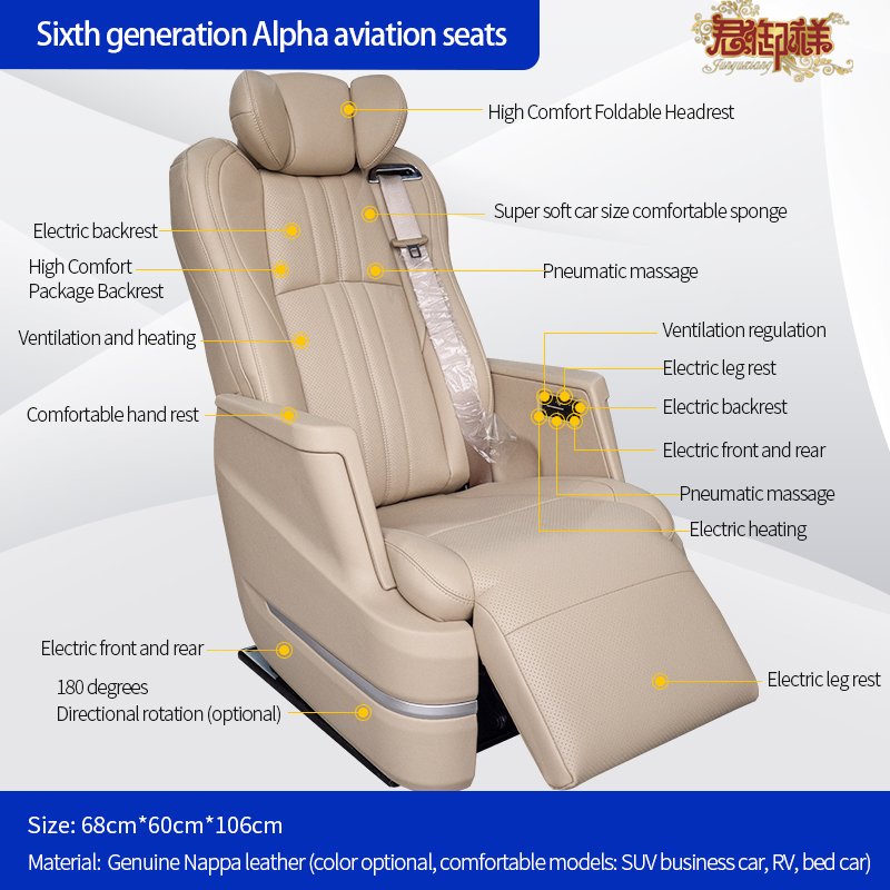 Car Seat Toyota TALPHARD VELLFIRE Hiace Noah Voxy Sienna Customized Luxury Car Seats Electric Adjustable Vip Aviation Seat