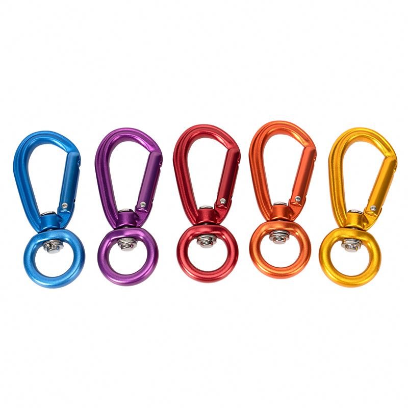 Factory Custom Small Swivel Carabiner Keychain Karabiner Locking Aluminum Carabiner For Dog Leash