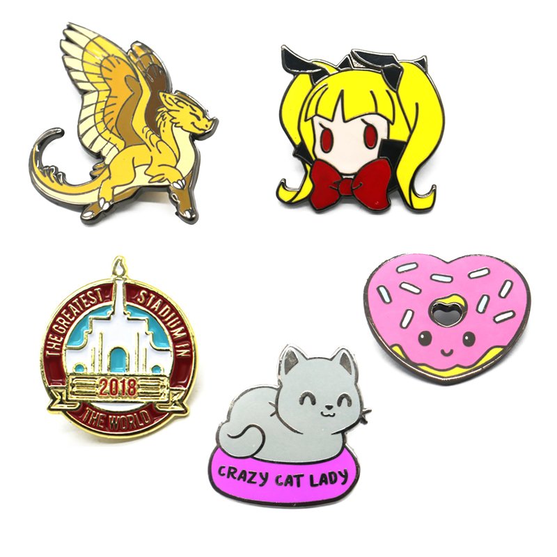 ZhongShan Factory Manufacture Airline Plane Wings Pin Badges 2/D Custom Anime Badge Pins