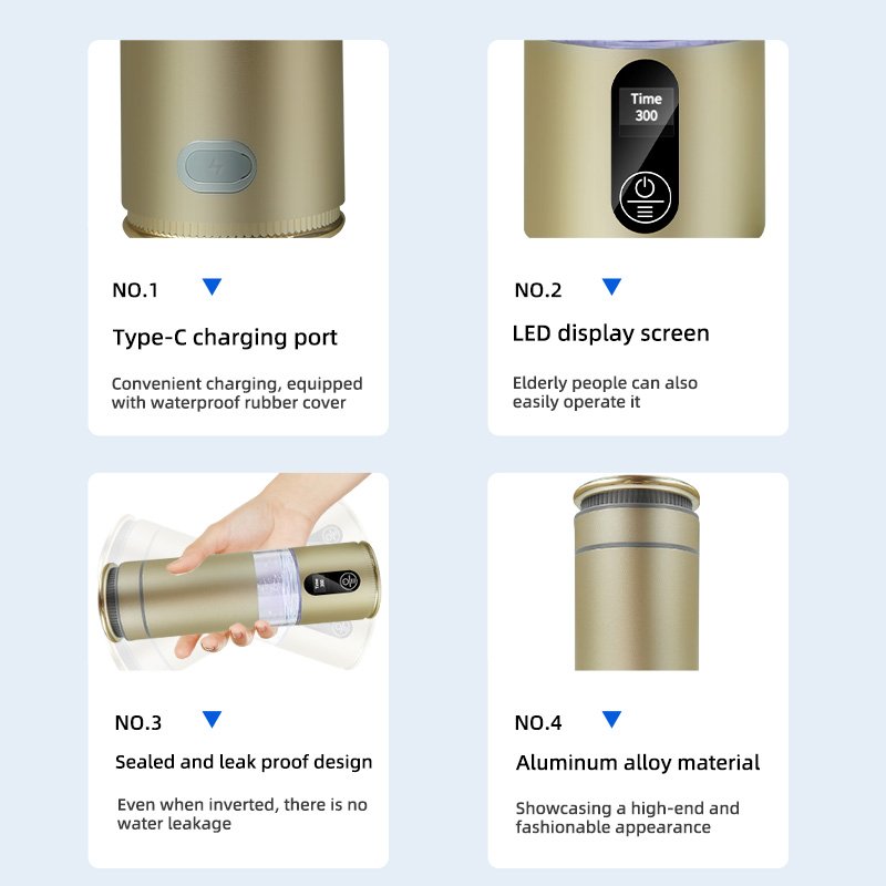 High Concentration H2 Hydrogen Bottle Portable SPE PEM Technology Hydrogen Water Generator Hydrogen Inhailer
