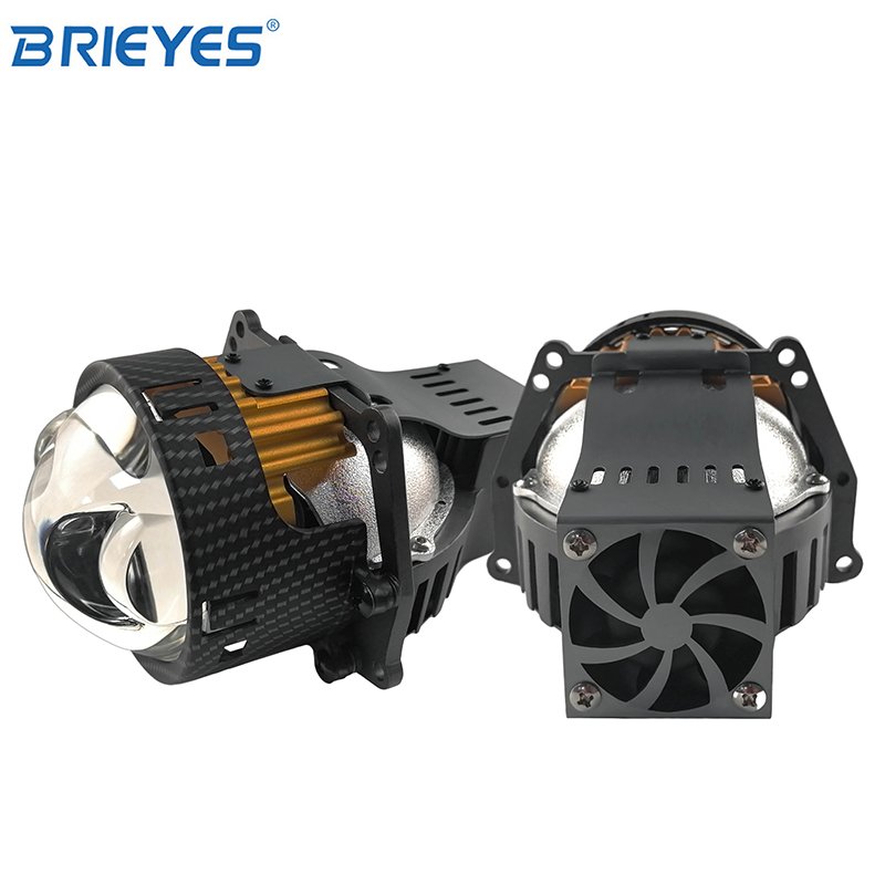 High Quality Car P14 Bi-LED Projector Lens With Dual Spotlights 55W/Low Beam 80W/High Beam CSP3570 Chips Fan Cooling New Arrival