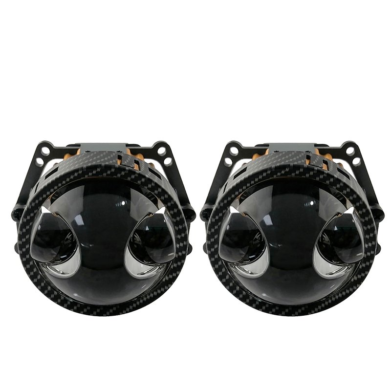 High Quality Car P14 Bi-LED Projector Lens With Dual Spotlights 55W/Low Beam 80W/High Beam CSP3570 Chips Fan Cooling New Arrival