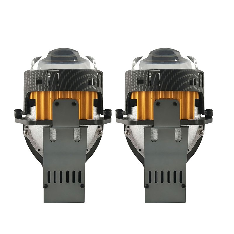 High Quality Car P14 Bi-LED Projector Lens With Dual Spotlights 55W/Low Beam 80W/High Beam CSP3570 Chips Fan Cooling New Arrival