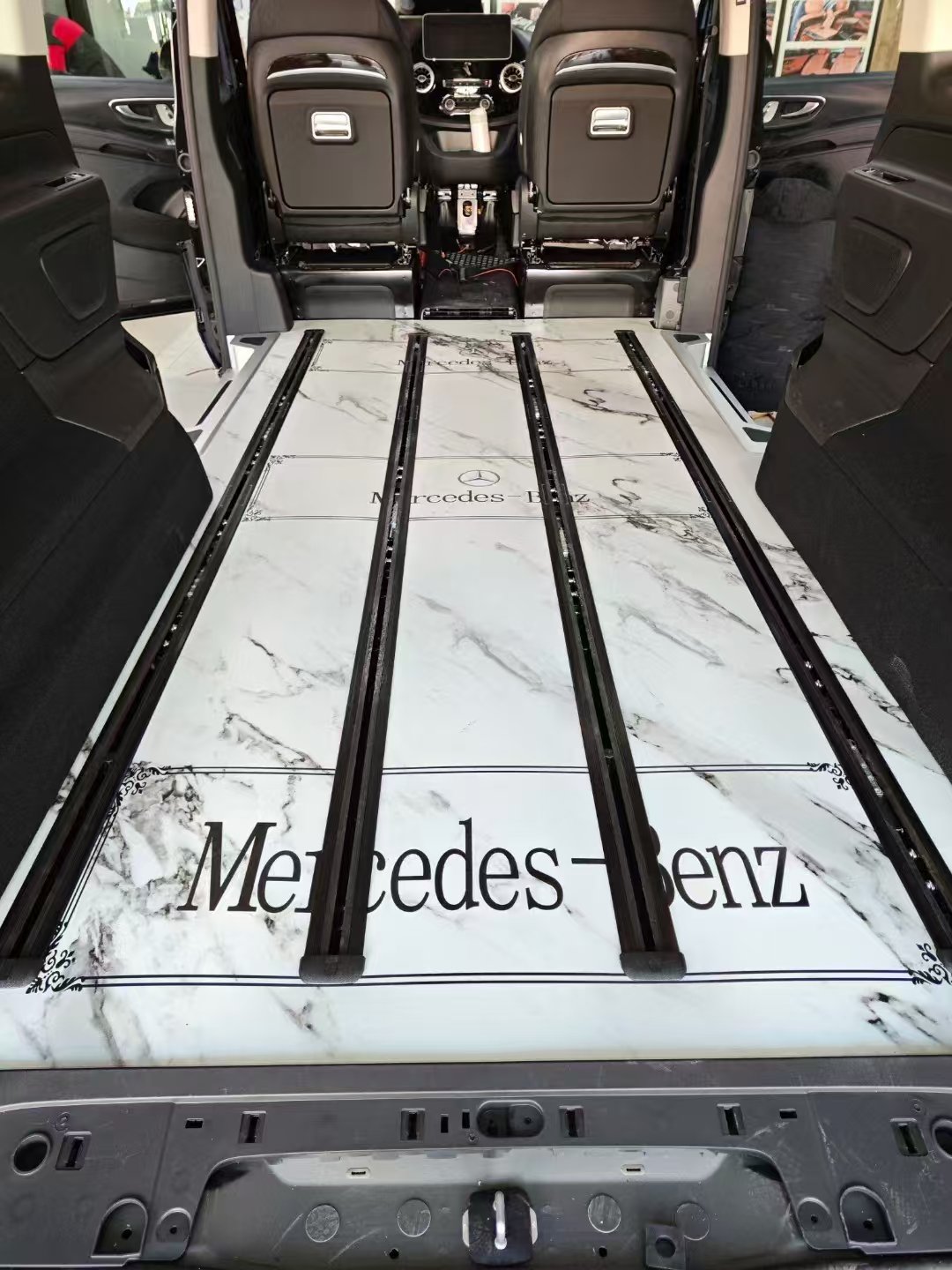 Luxury Car Interior Floor Vito Non-slip Aviation Aluminum Car Wood Floor for Vito V-class W447w639