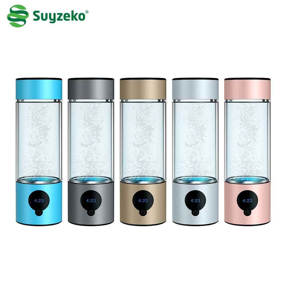 Suyzeko High Quality 2000mAh 390ml SPE PEM Hydrogen Generator Hydrogen Water Bottle 5000ppb for Resale use