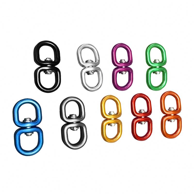 4KN Outdoor Aluminum Alloy Universal Swivel Device Carabiner Snap Hook Clip for Pet Leash Connection Swivel Ring