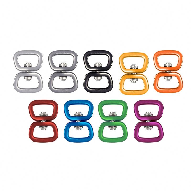 4KN Outdoor Aluminum Alloy Universal Swivel Device Carabiner Snap Hook Clip for Pet Leash Connection Swivel Ring