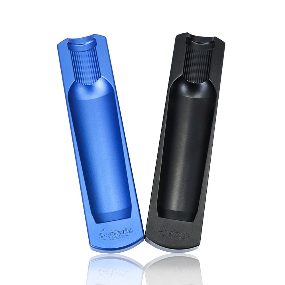 High Quality Cigar Ashtray Cigar Holder Aviation Aluminum Smoke Extinguisher Cigar Roll Storage Box with Ruler