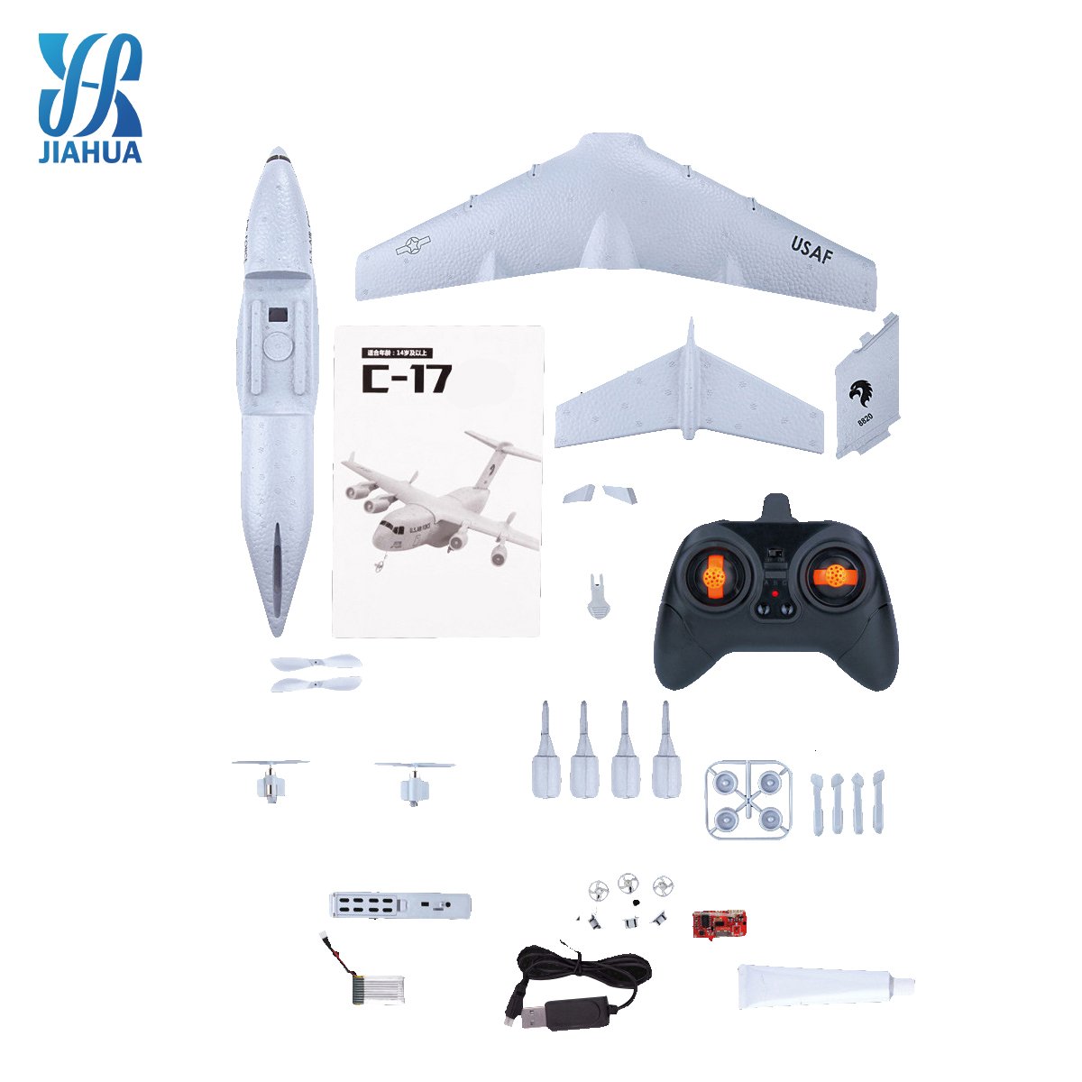 New epp C17 RTF flying model aircraft night led toy with remote control ucak aviones jet glider air rc plane airplane toys