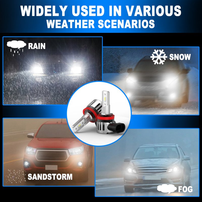 G-View Popular Style G13 Series LED Headlight IP65 H8 H11 H15 H16 9005 9006 30Watts 6000k Color Temperature for Car Accessories
