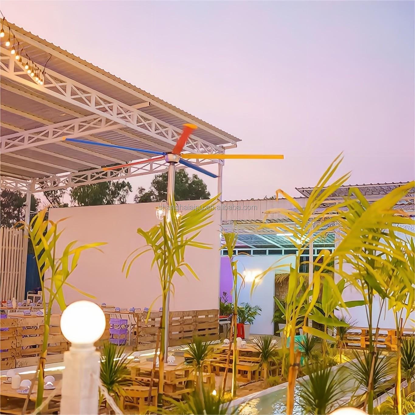Hot Selling Aluminum Alloy Blades Hvls Industrial Airpole Floor Stand Ceiling Fan