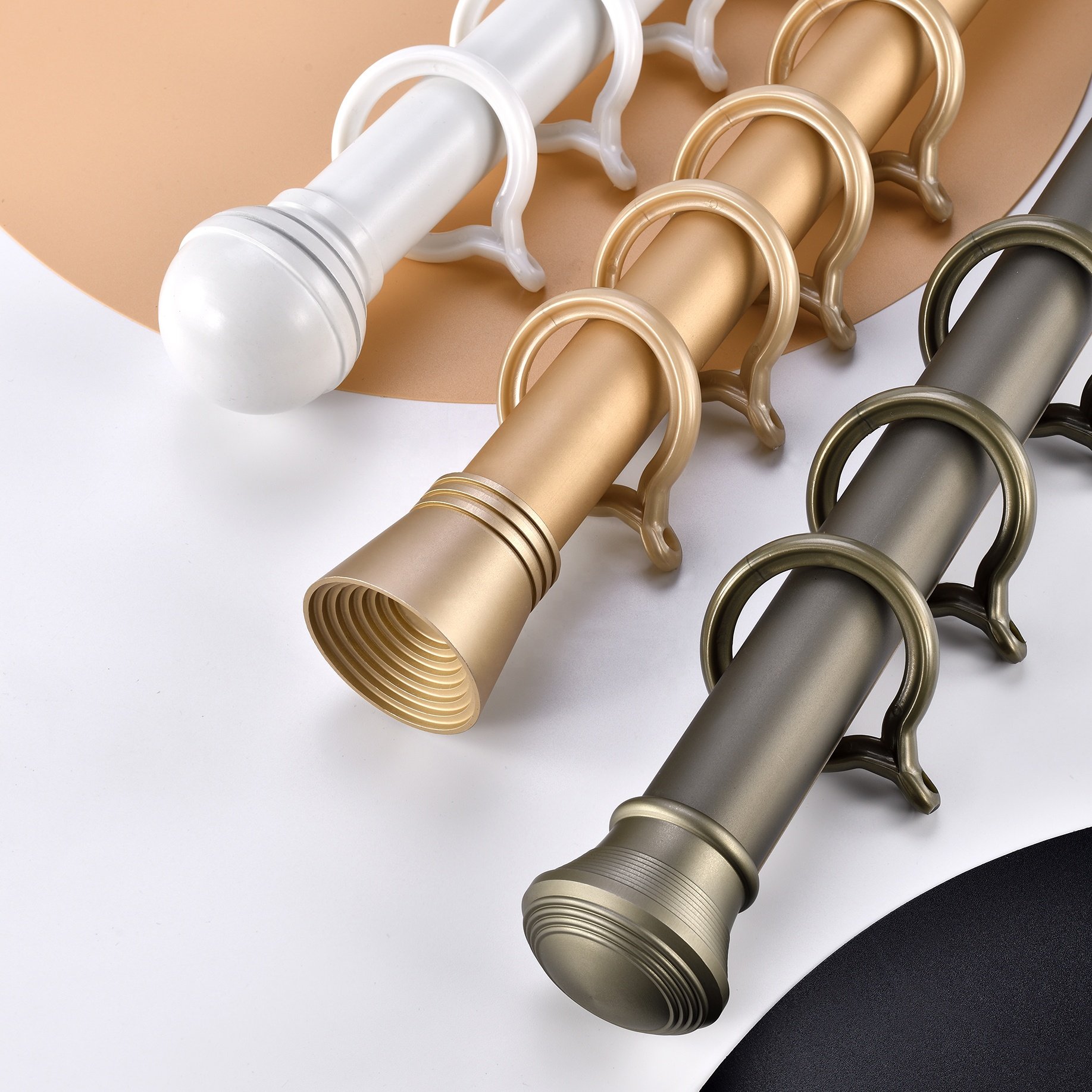 Factory Wholesale High Grade Fashion Curtain Rod Rail and Finial for Interior Decoration