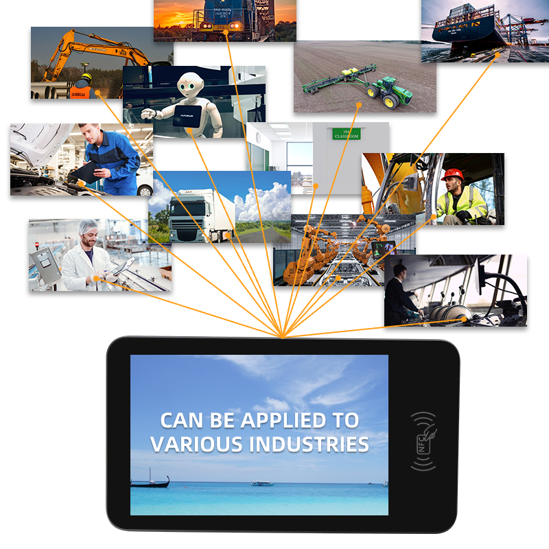 HUGEROCK K101 IP65 Android 1000nits All in One Panel 10.1" Vehicle Mount With Stand Nfc Industrial Tablet Pc Rugged Computer