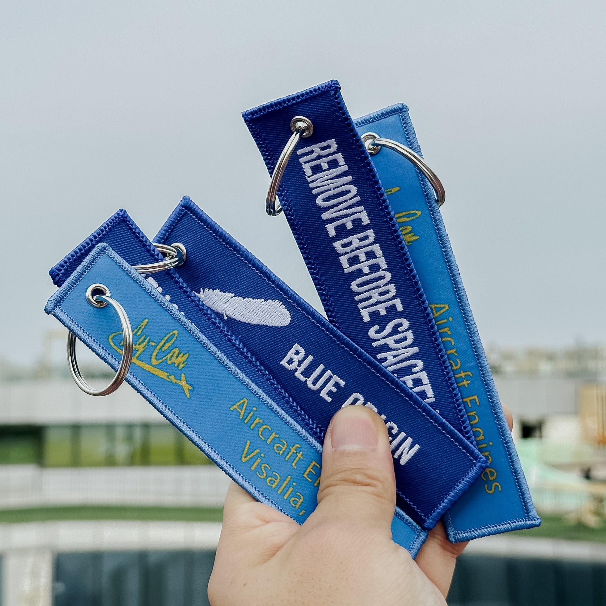 Hot Sale Aviation Gifts Custom Embroidery Key Chains Airplane Key Tag Keychains for Aircraft