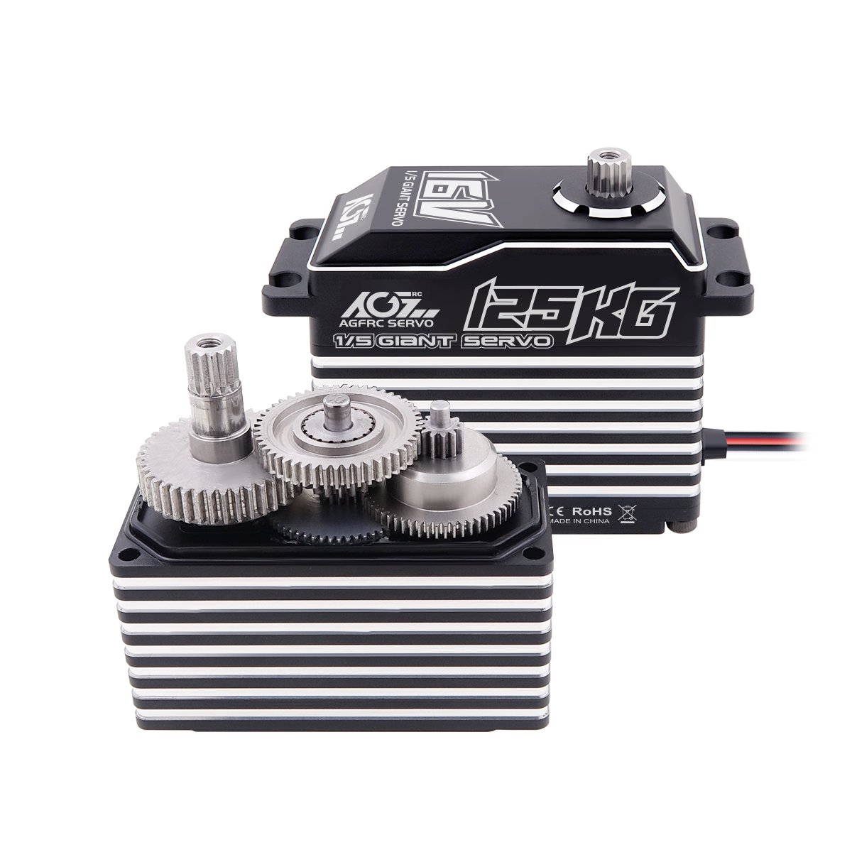 AGFRC Waterproof IP67 0.080sec 125kg 1/5 Giant Brushless Servo RC For Large Airplanes/Helicopters