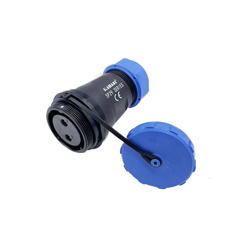 WEIPU Customized IP68 Waterproof Connector SP29 Threaded Coupling for 2Pin/3Pin Plastic Housing Power Cable with High Durability