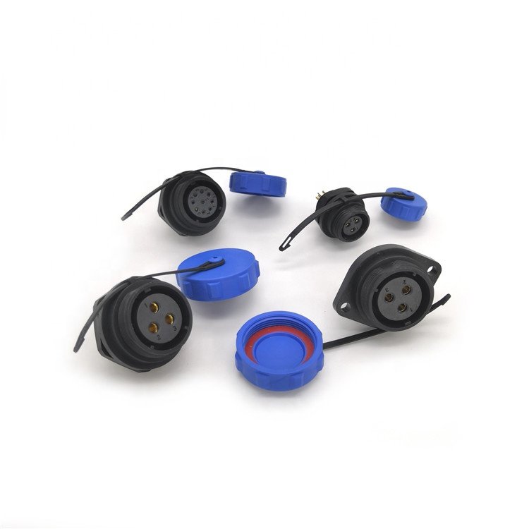 WEIPU Customized IP68 Waterproof Connector SP29 Threaded Coupling for 2Pin/3Pin Plastic Housing Power Cable with High Durability