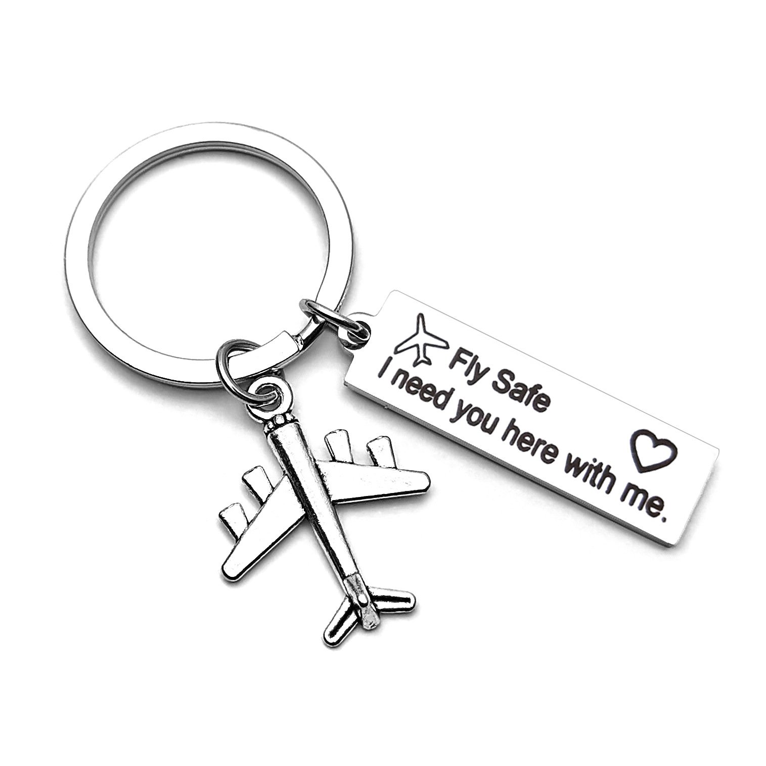 Fly Safe Key Holder Flight Attendants Gift Pilot Aviation Gift Keychain