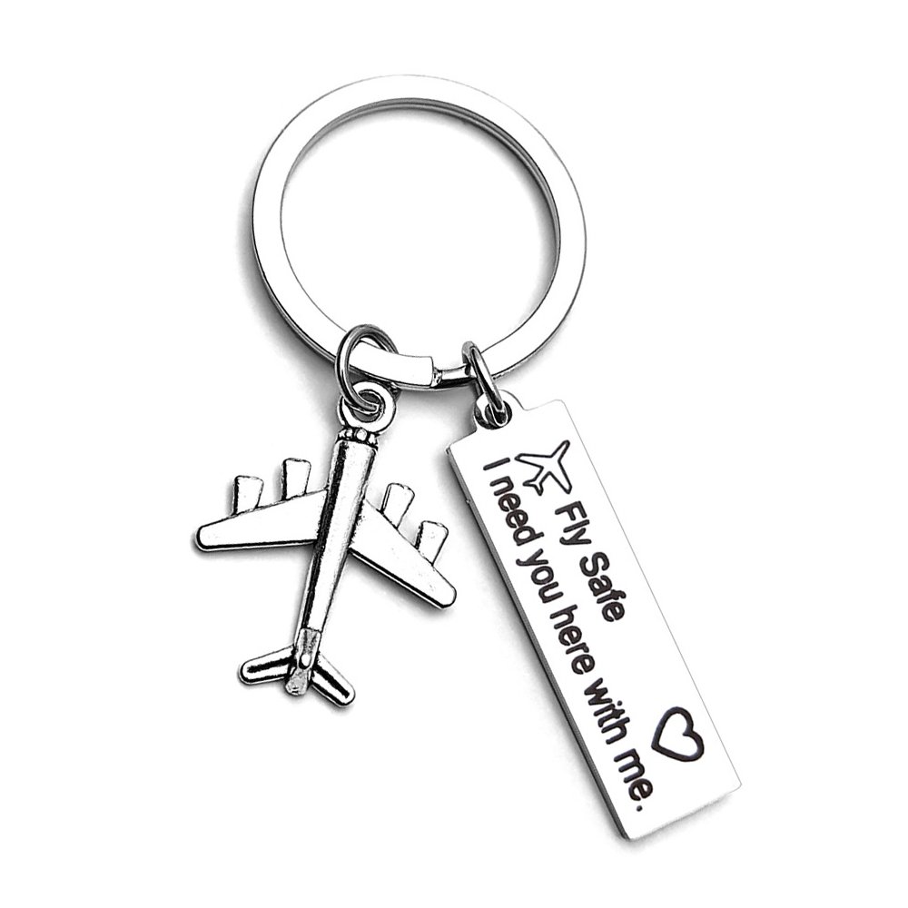 Fly Safe Key Holder Flight Attendants Gift Pilot Aviation Gift Keychain