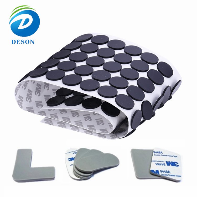Deson Laptops Bumper Feet Black Rubber Strip High Compatibility Silicon Gaskets Anti-Slip Anti-Scratches Pads