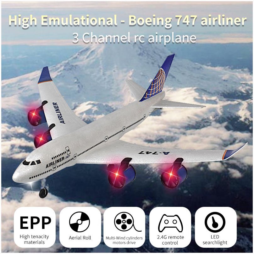 747 3CH model ultralight flying jet airplane juguet avion control planes aircraft big electric rc plane toy