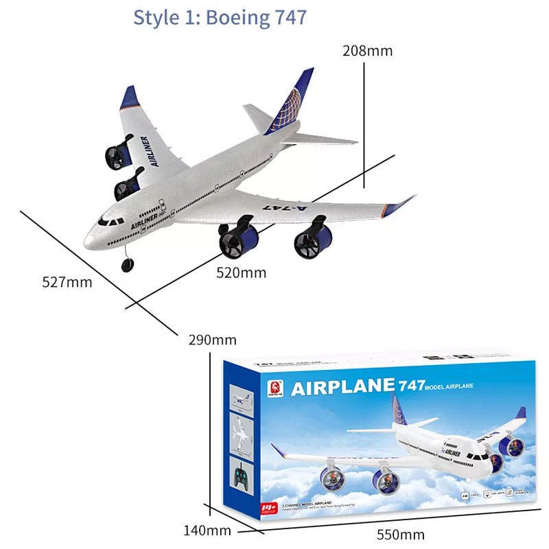 747 3CH model ultralight flying jet airplane juguet avion control planes aircraft big electric rc plane toy