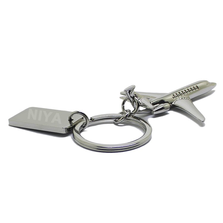 Wholesale Personalize Custom Logo Metal 3D Souvenir Gift Mini Aviation Plane Accessories Key Chain Aircraft Airplane Keychain