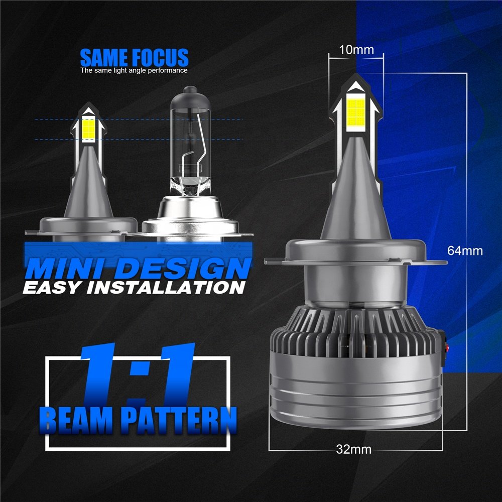 Car Accessories LED Lamp High Quality Headlamp H4 Led Headlight Canbus Super High Power Led 9-36v H1 H7 H11 9005 9012 9006