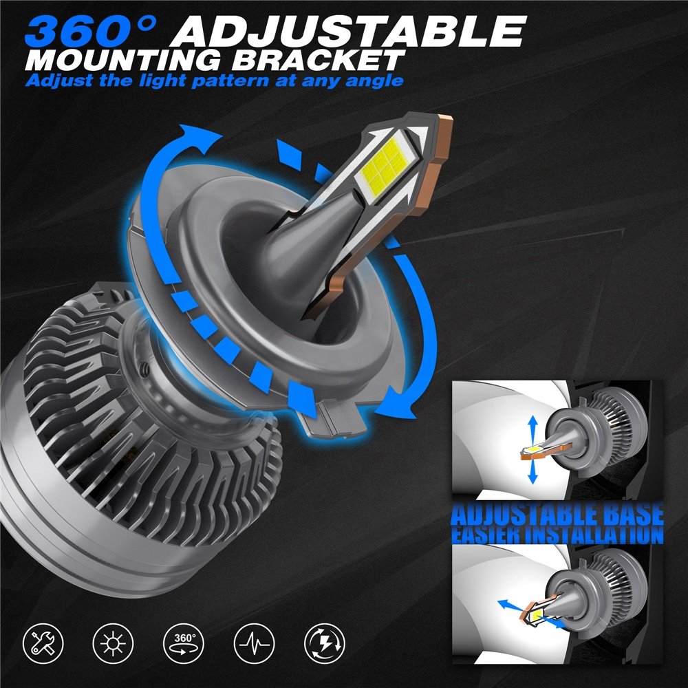 Car Accessories LED Lamp High Quality Headlamp H4 Led Headlight Canbus Super High Power Led 9-36v H1 H7 H11 9005 9012 9006