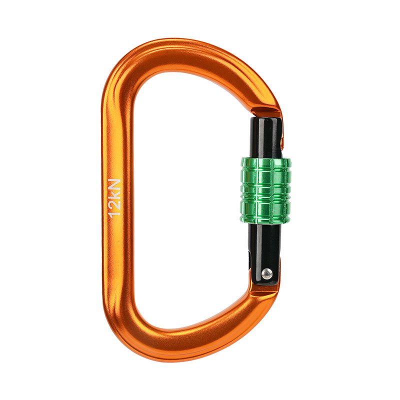 12kN 7075 Aluminum Alloy Carabiner With Screw Lock