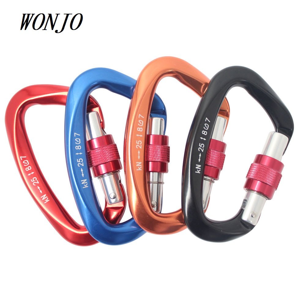Carabiner D Type Carabiner Hook Customized LOGO and Color 7075 Aviation Aluminum Alloy