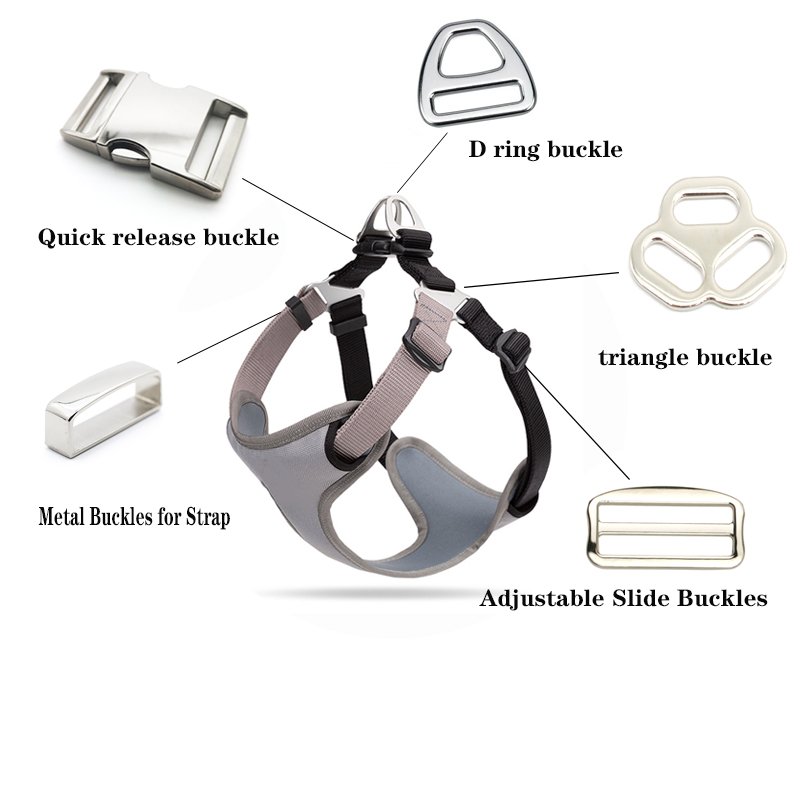 Custom Aluminum Dog Collar D Ring Triangle Ring Pet Harness Hardware 16mm 20mm 25mm 32mm 38mm