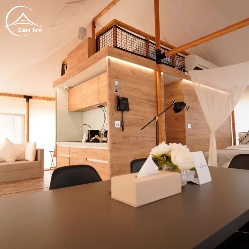 Outdoor Glamping Safari Camping Tent Prefab Houses Modern Villas
