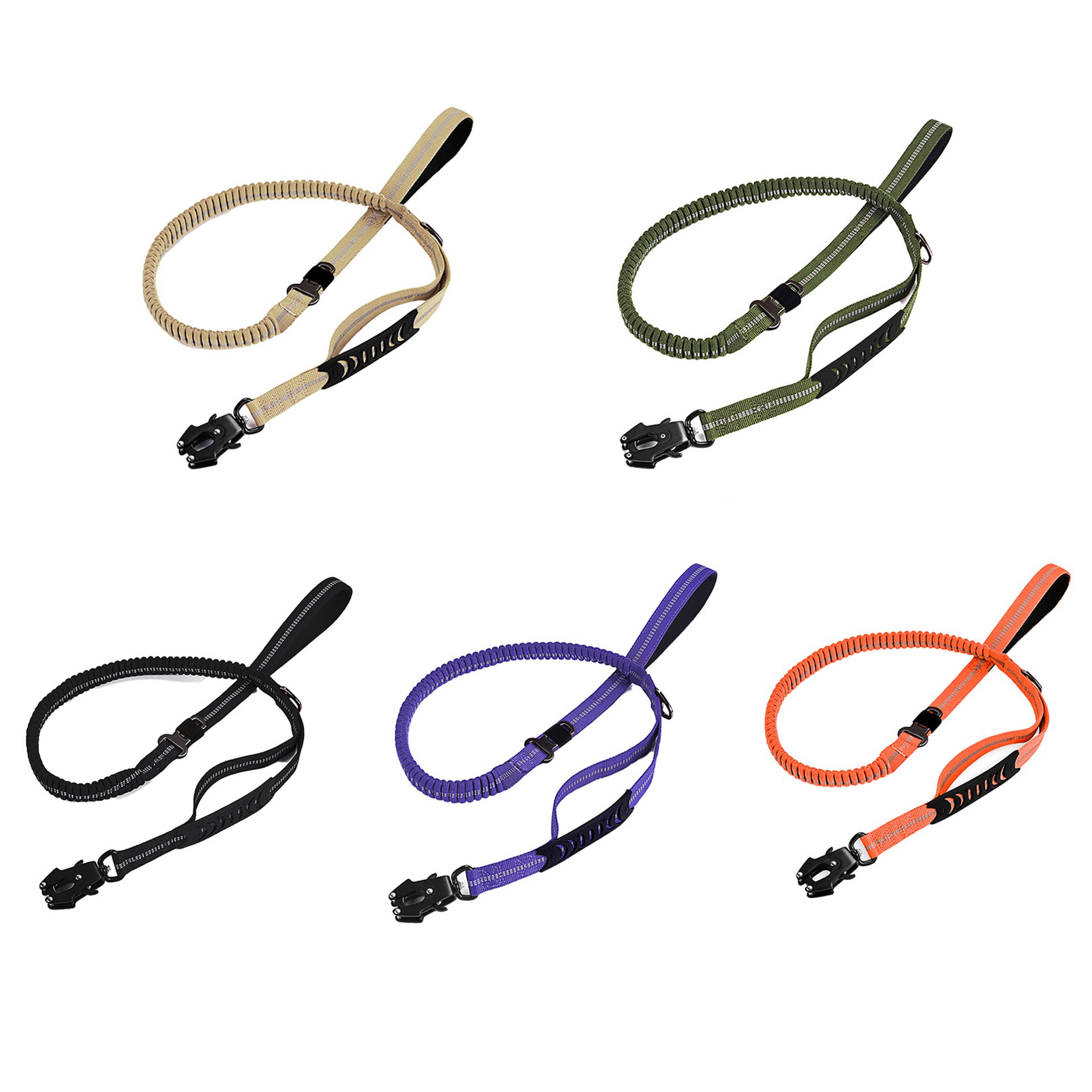 Customized Luxury Pet Dog Leash Personalized Aviation Aluminum Accessories Solid Frog Buckle Nylon Reflective Dog Chain