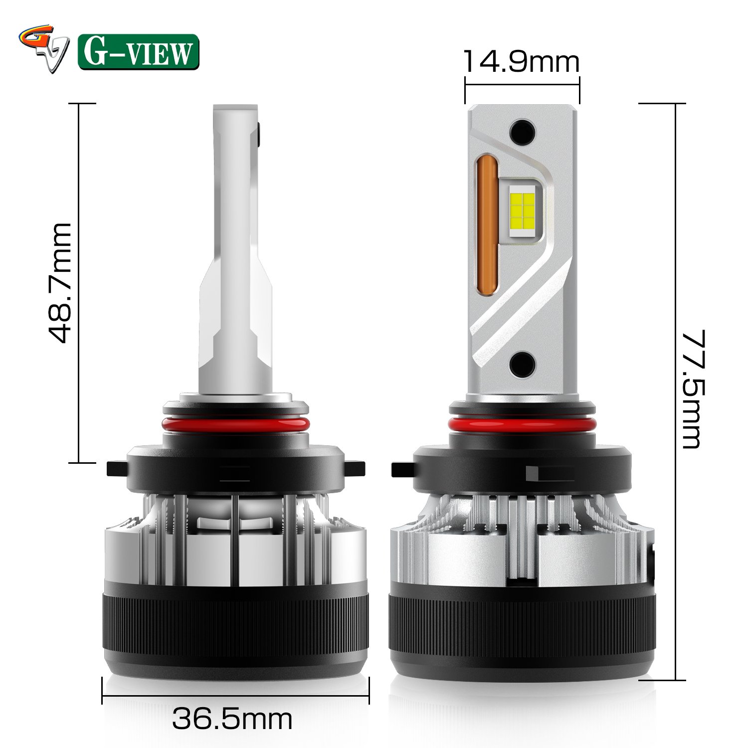 Gview 100W LED Head Lights 9006 9012 H1 H3 H4 H8 Copper Vacuum Double Heat Pipe 9005 LED Headlight for Car