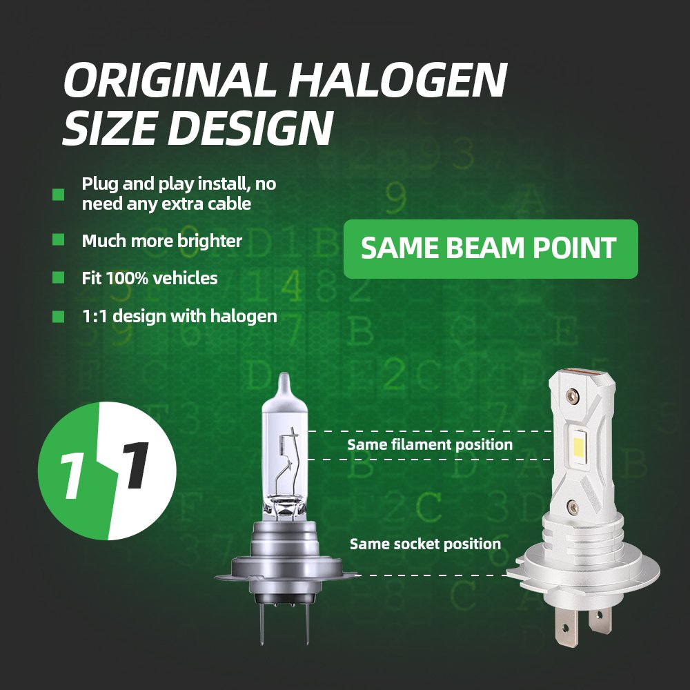Instant Start Super Bright LED Bulbs L6S 880 CSP3570 2000lm 6000k Fog Light IP65 Waterproof Long Life Span Car Lights Compatible