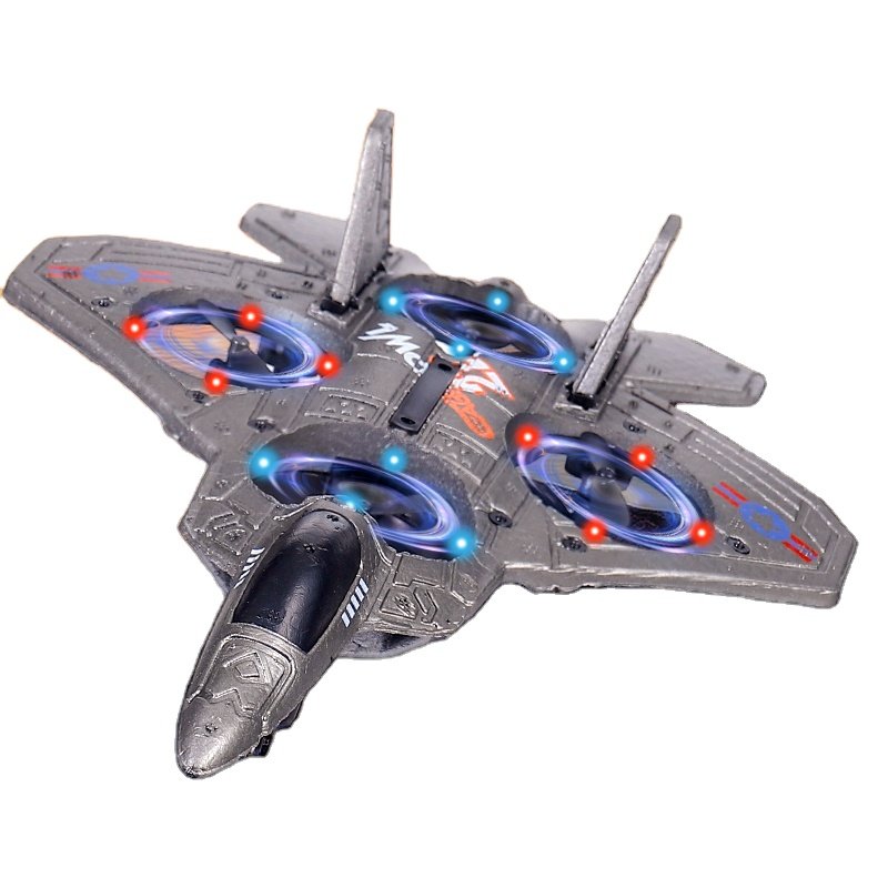 Wholesale Private Label ZY-907 Warcraft Foam Drone Toy Plane Outdoor Flying Toy 18*25*7.5cm Four Axis Aircraft