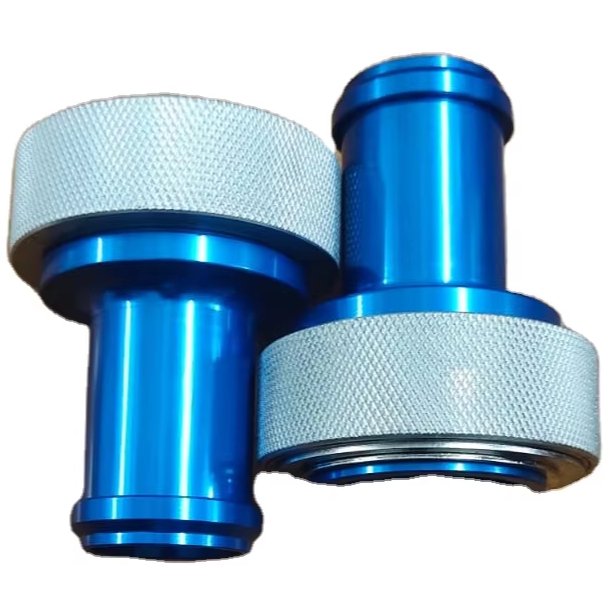 V1041J016A00 Aircraft Lavatory Toilet Fill Water Coupling - Anodized Aluminum, Durable Hose Barb Connection.